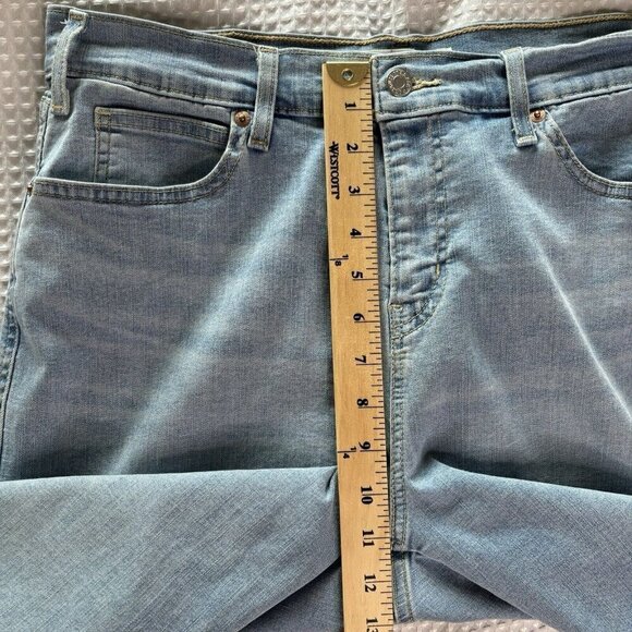 Levi Strauss Heritage Boyfriend Jeans Womens 12/W31 Light Wash Cuff Hem Mid Rise - Picture 12 of 14